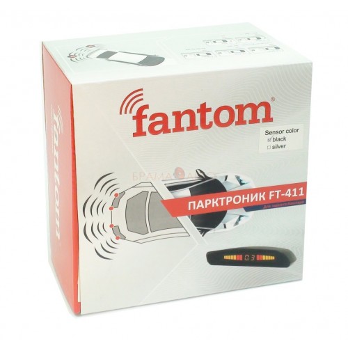Парктроник Fantom FT-411 black silver 